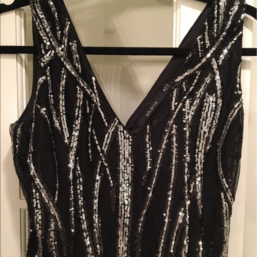 Beaded cocktail dress.